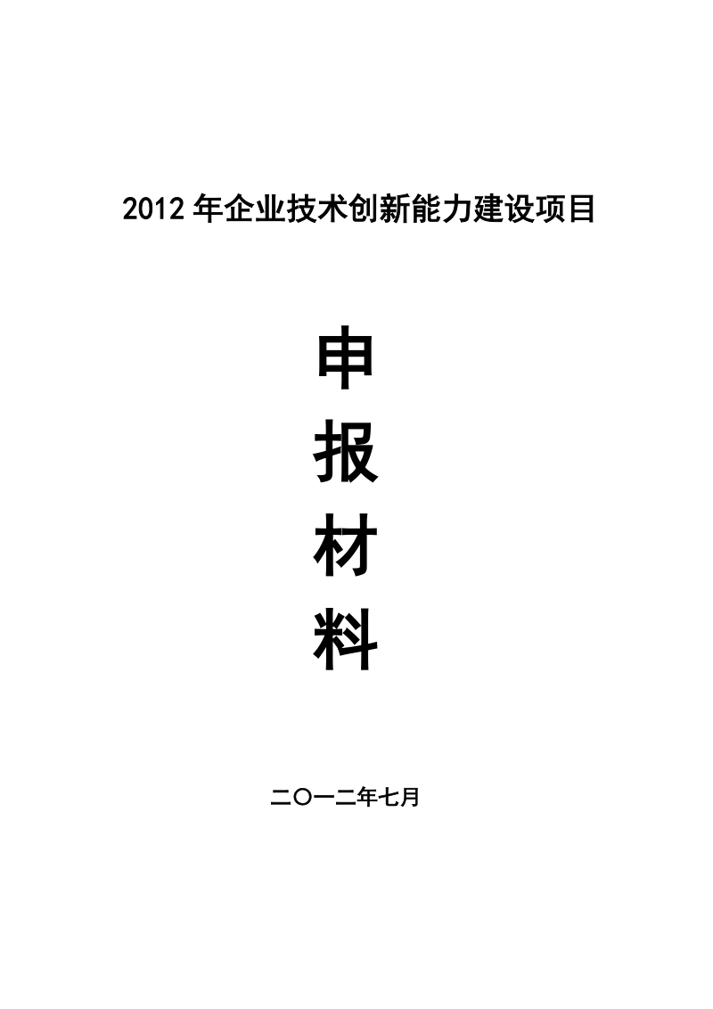 企业技术创新能力建设项目申报材料.doc_第1页