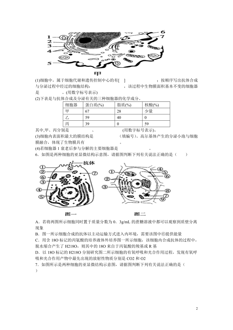 江西省九江市瑞昌二中2015届高三生物二轮复习培优练习（十）.doc_第2页