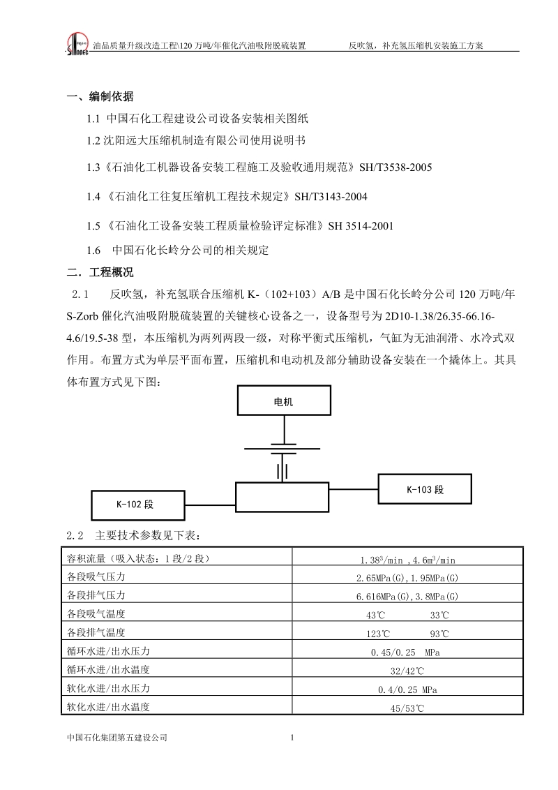 制氢压缩机安装施工方案.doc_第2页