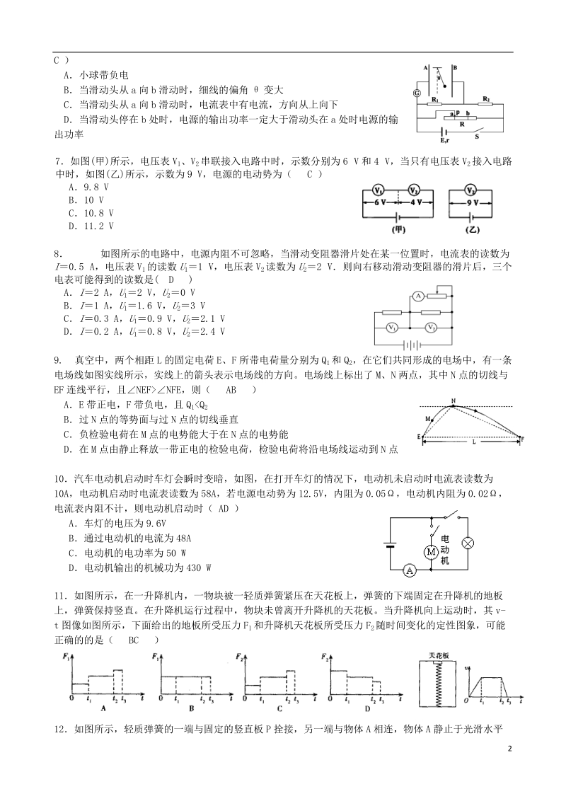 长沙市雅礼中学2014届高三物理第三次月考试题（11月）新人教版.doc_第2页