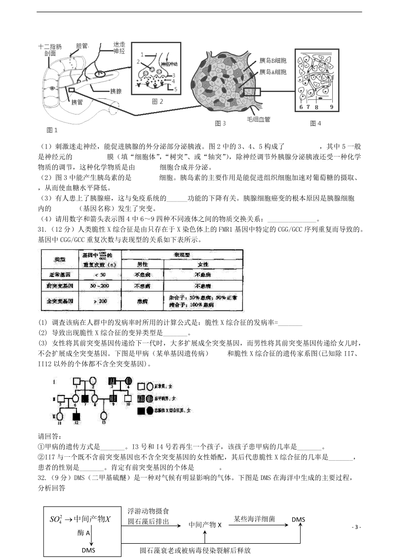 江西省南昌三中2014届高三理综（生物部分）4月月考试题新人教版.doc_第3页