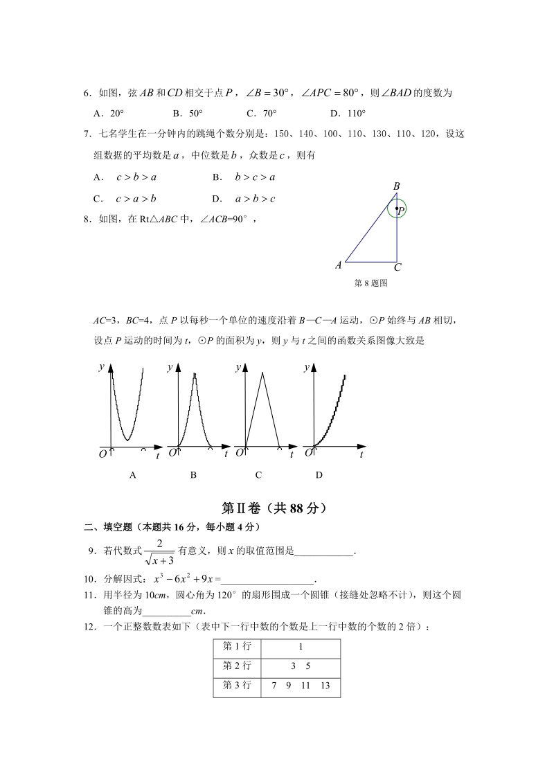 2012年北京市石景山区数学一模.doc_第2页