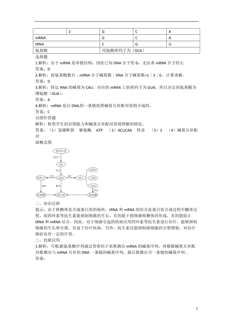 高中生物 4-3《遗传密码的破译》备课参考 新人教版必修2.doc_第2页