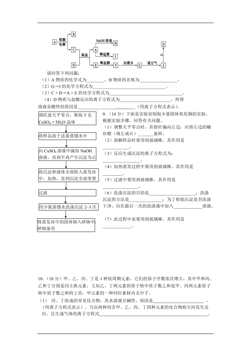 2012届高三化学仿真模拟复习测试题3.doc_第2页