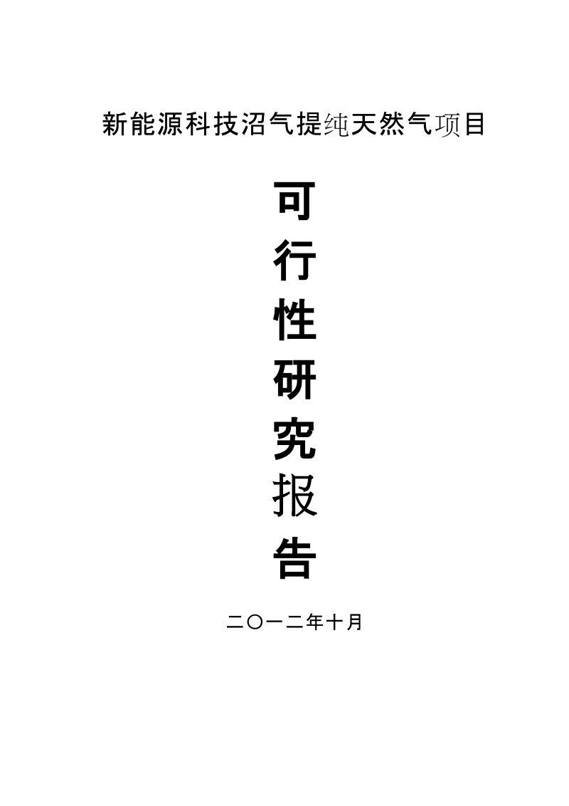 新能源科技沼气提纯天然气项目可研报告.doc_第1页