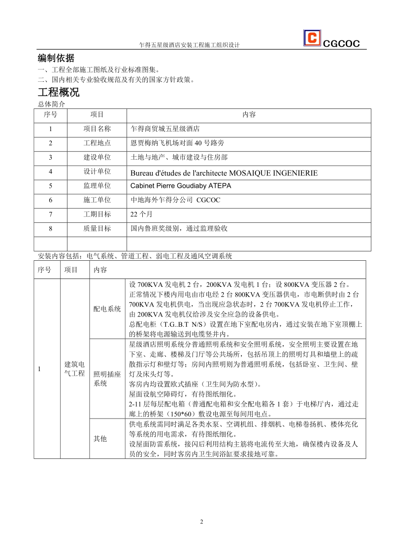 外乍星级酒店安装工程施工组织设计.docx_第2页