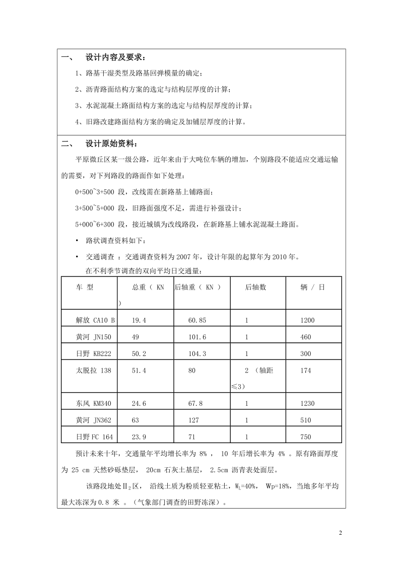 新建沥青路面(水泥混凝土路面)设计_旧路改建路面设计.doc_第2页