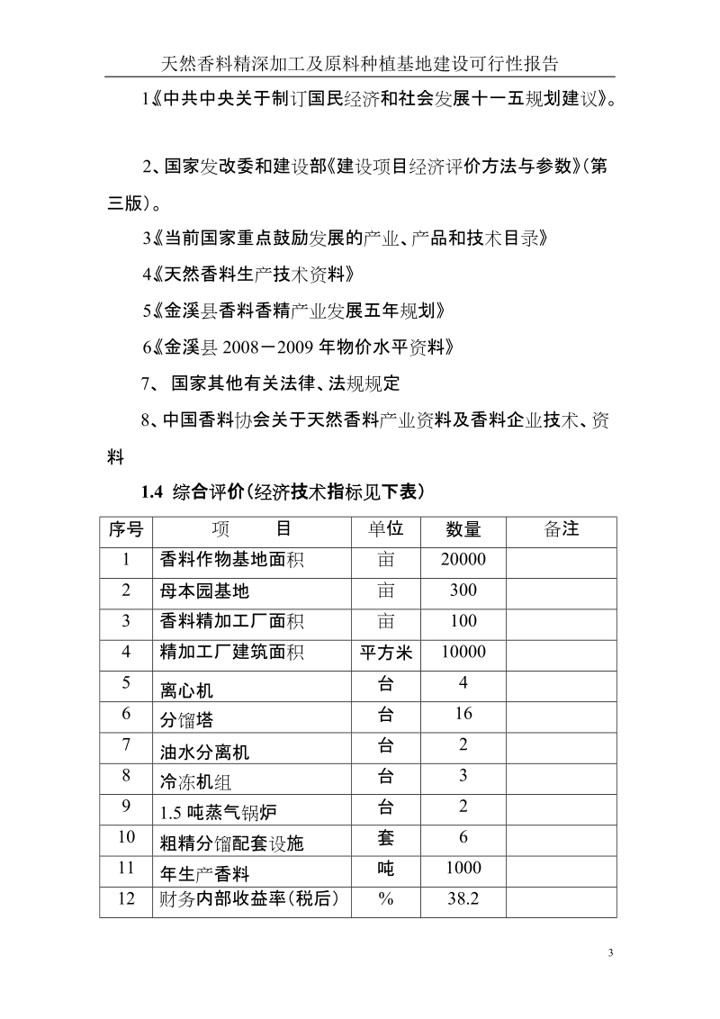 天然香料精深加工及原料种植基地建设可行性研究报告.doc_第3页