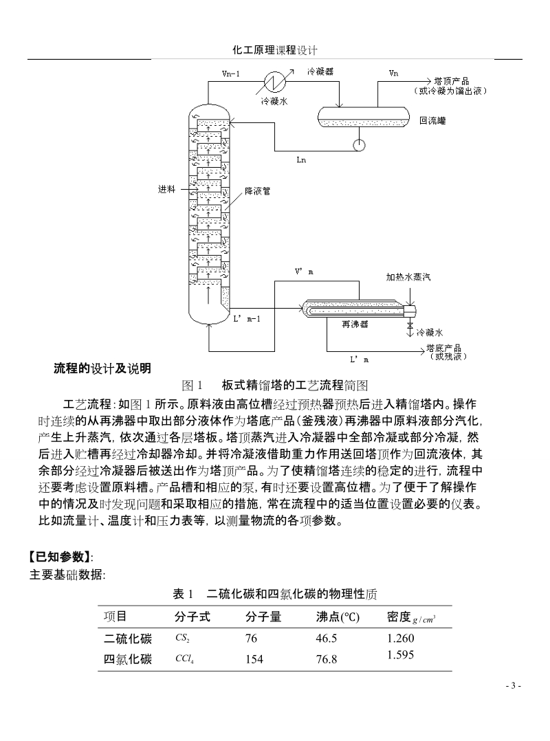 处理量为250ta的二硫化碳和四氯化碳精馏塔工艺设计.doc_第3页