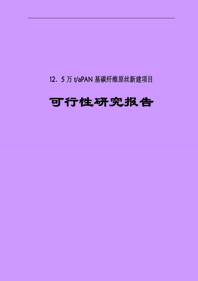 年产12万吨pan基碳纤维原丝建设项目可行性研究报告.doc_第1页