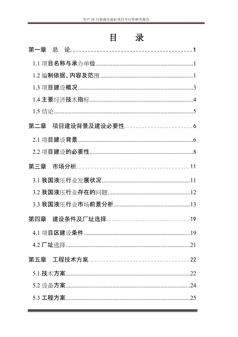 年产20万套液压油缸项目可行性研究报告.doc_第2页