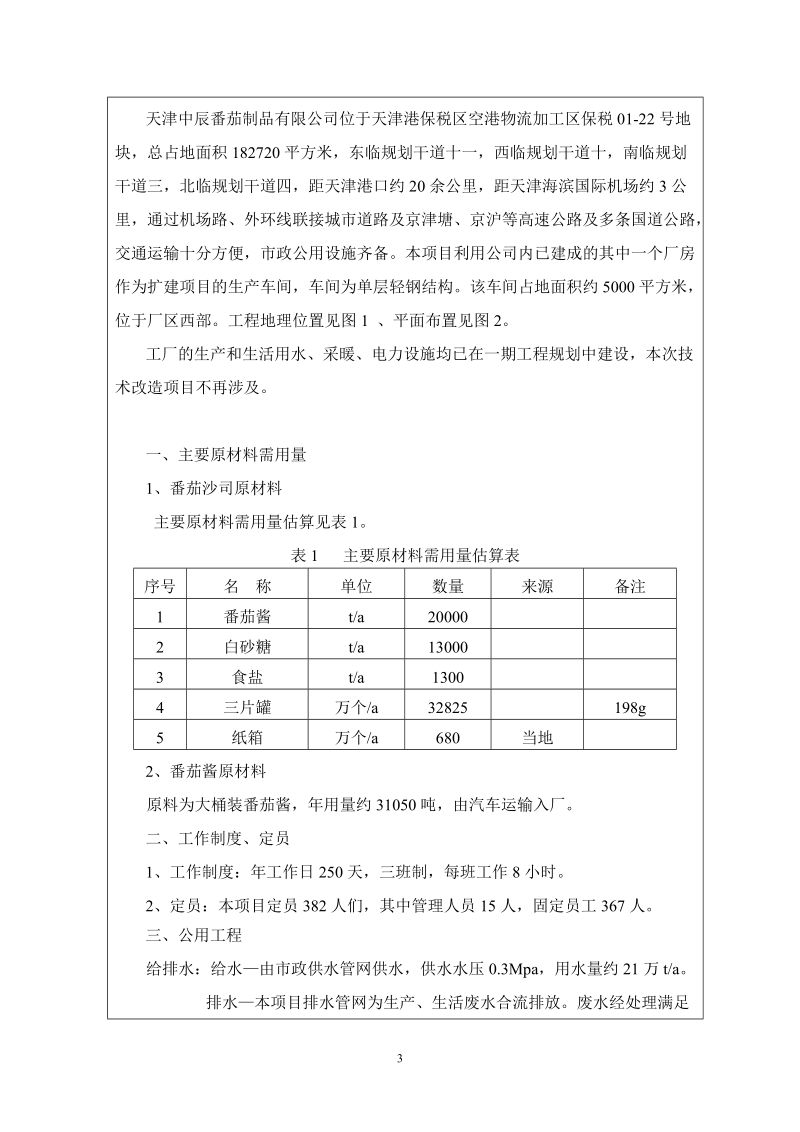 年产6500吨番茄沙司生产线扩建项目环境影响报告表.doc_第3页