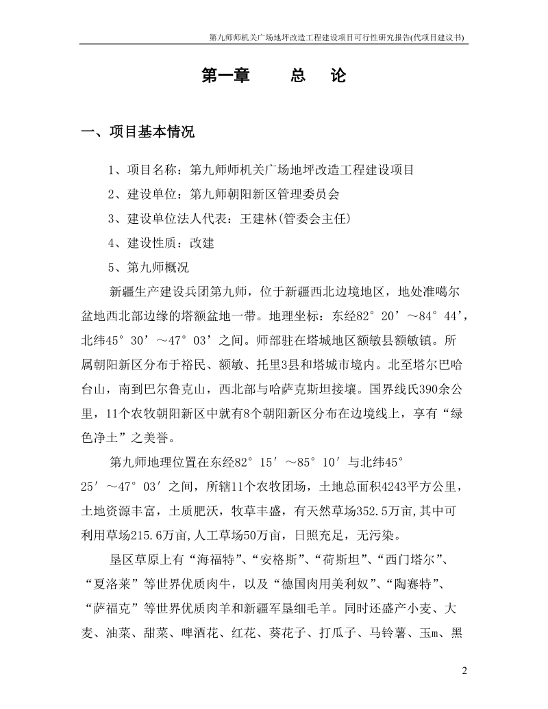 机关广场地坪改造工程建设项目可行性研究报告.doc_第2页