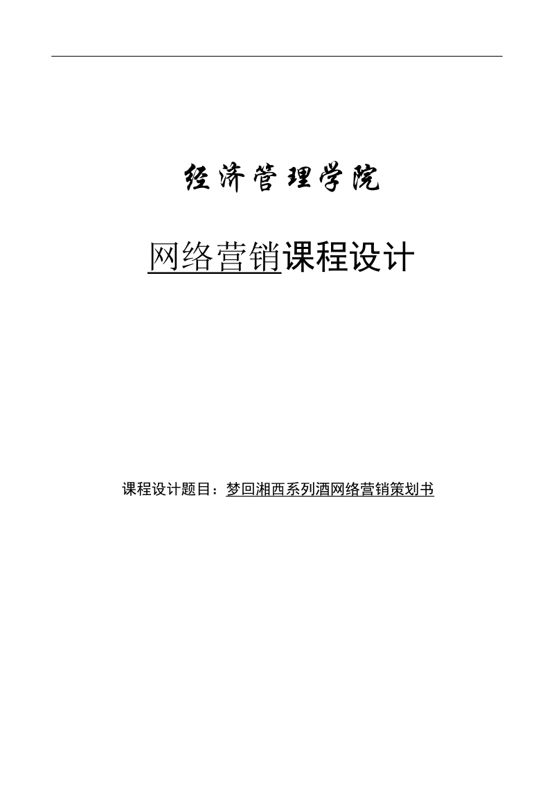 梦回湘西系列酒网络营销策划方案书.doc_第1页