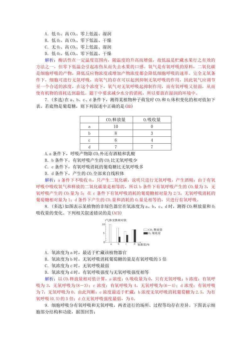 2015-2016学年高一生物知能提升训练：5.3.2《ATP的主要来源-细胞呼吸》（新人教版必修1）   Word版含解析.pdf_第2页