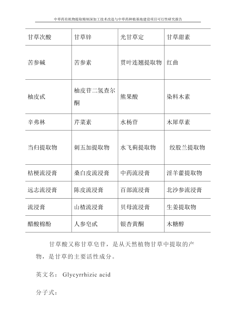 中草药有机物提取精制深加工技术改造与中草药种植基地建设项目可行性研究报告.doc_第3页