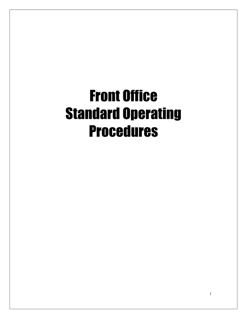 front_office_sop.doc_第1页