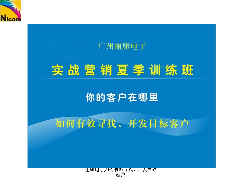 丽康电子如何有效寻找、开发目标客户.ppt_第2页