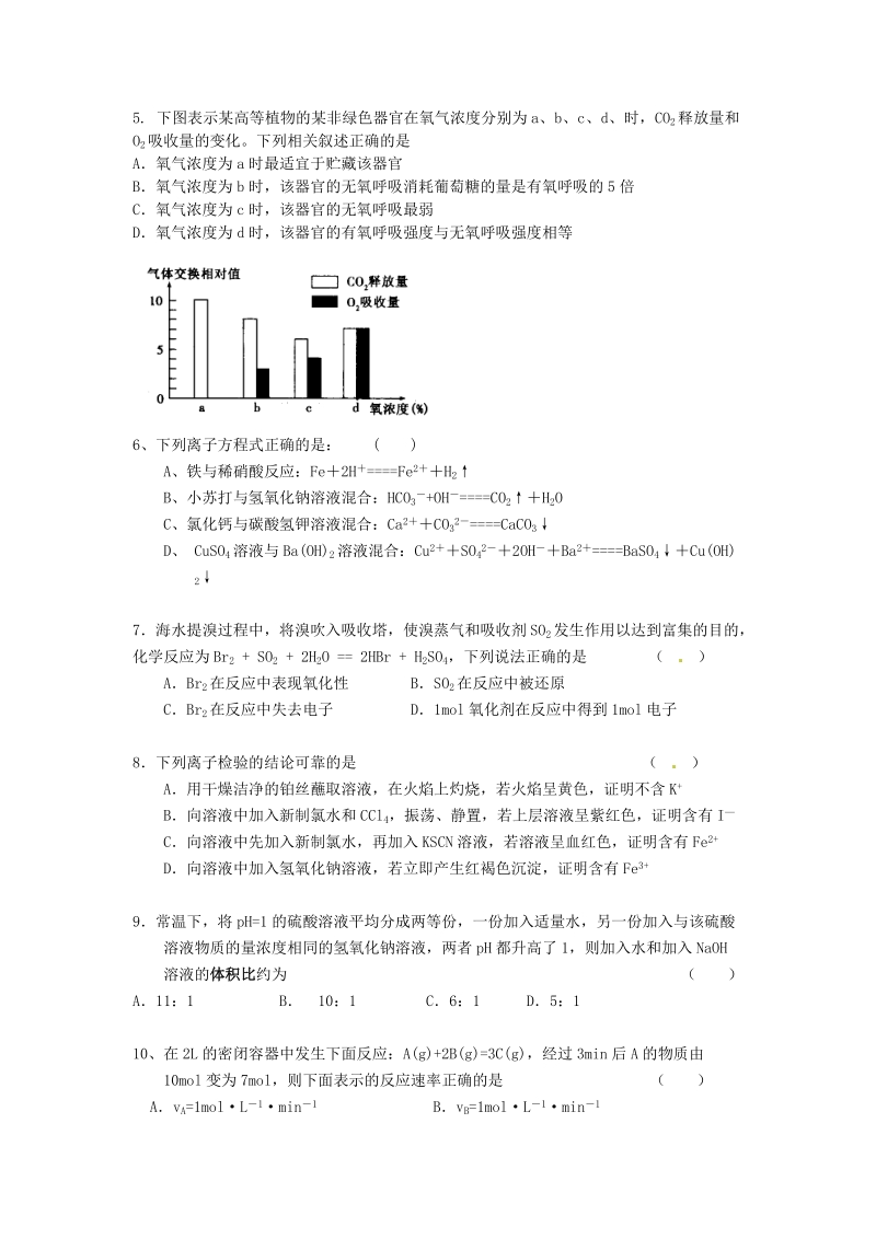 2012高考模拟理综试卷.doc_第2页