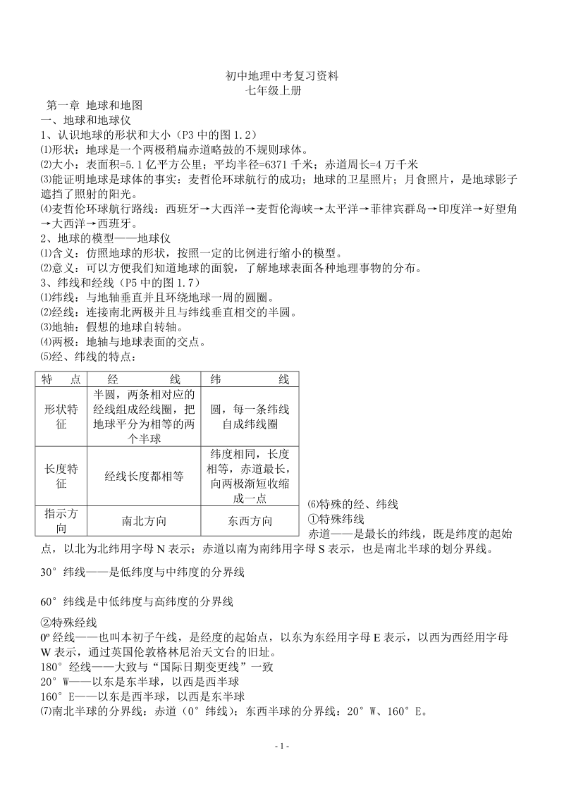 中考地理复习资料1.doc_第1页