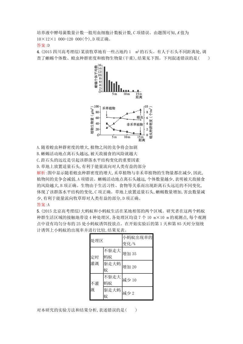 2015-2016学年高中生物 第4章《种群和群落》测评B（含解析）新人教版必修3.doc_第2页