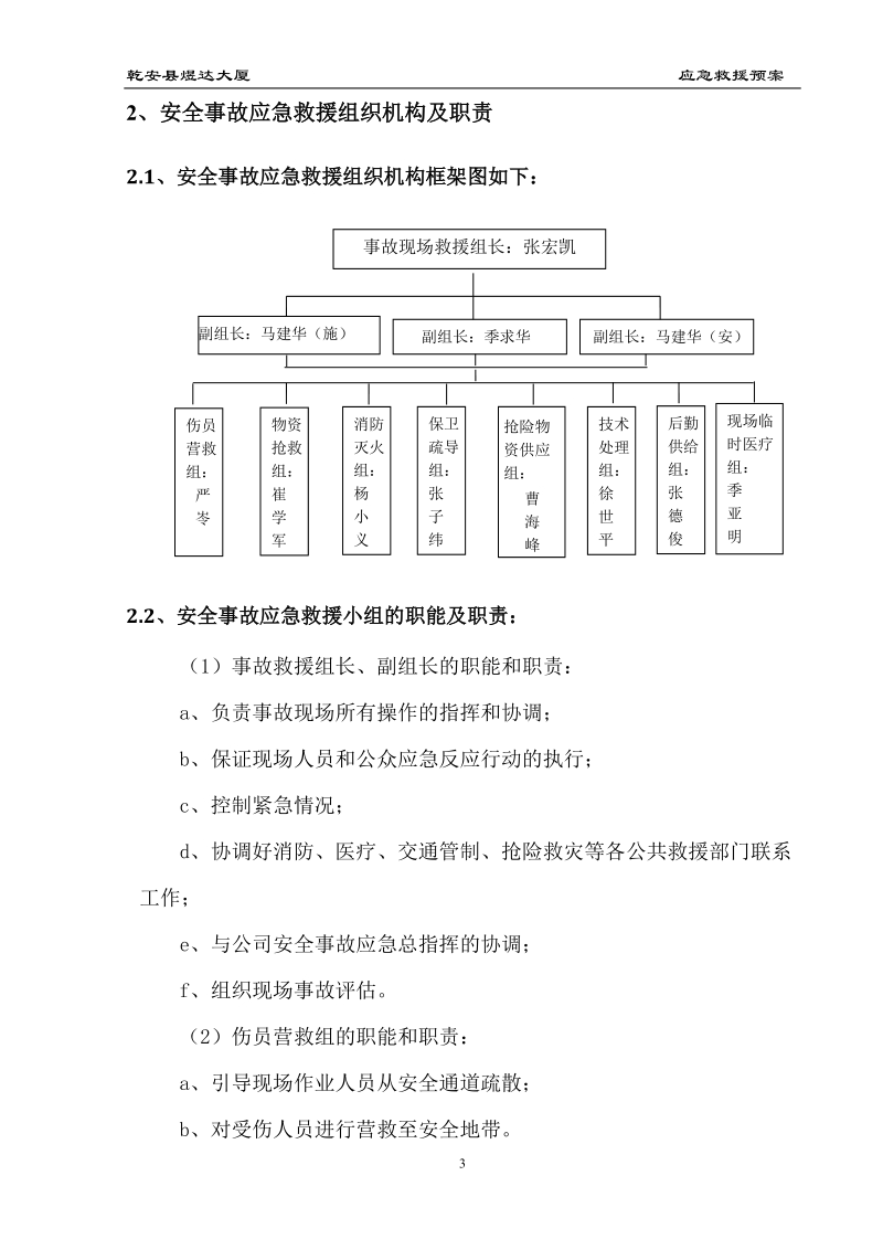 乾安县煜达大厦应急救援预案.doc_第3页