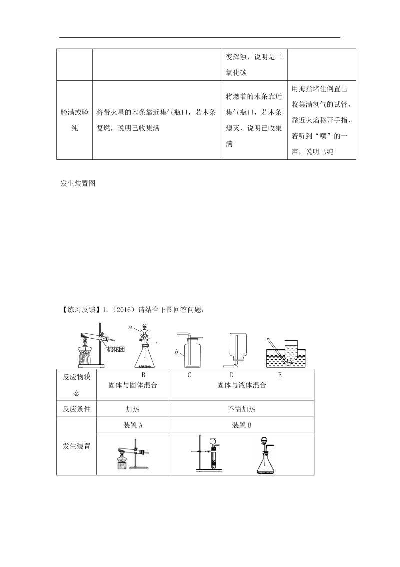 江苏省句容市2018年中考化学一轮复习气体的制备学案（无答案）.doc_第3页