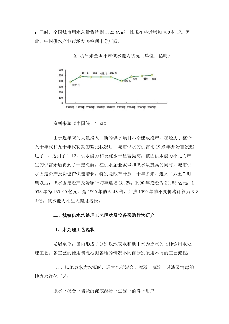 中国自来水厂污水处理厂基础市场研究报告.doc_第3页