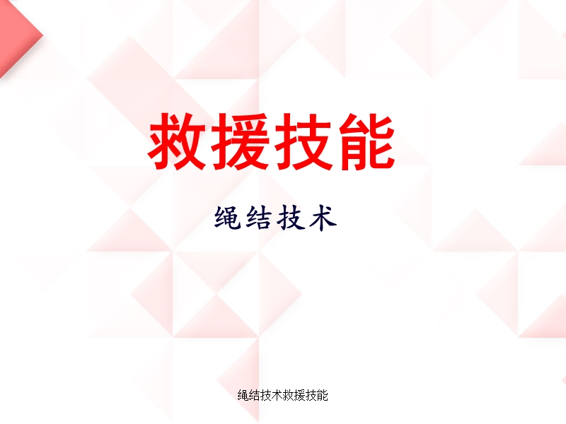 绳结技术救援技能.ppt_第1页