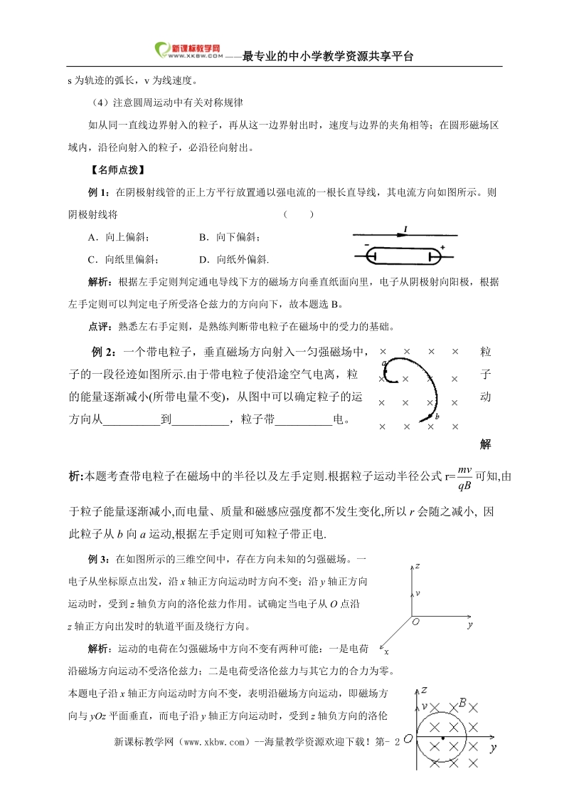 2011_最新_高考物理_之磁场_3_磁场对运动电荷的作用力.doc_第2页