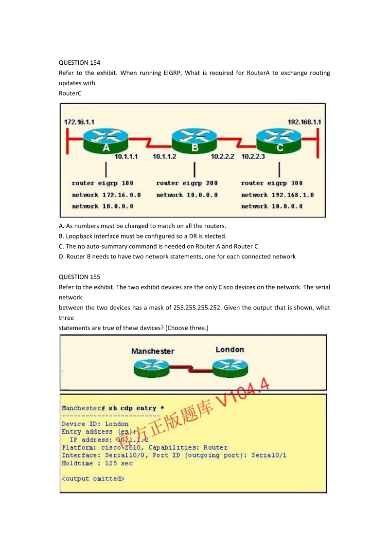 2011最新10月ccna题库word版151~200题.doc_第3页