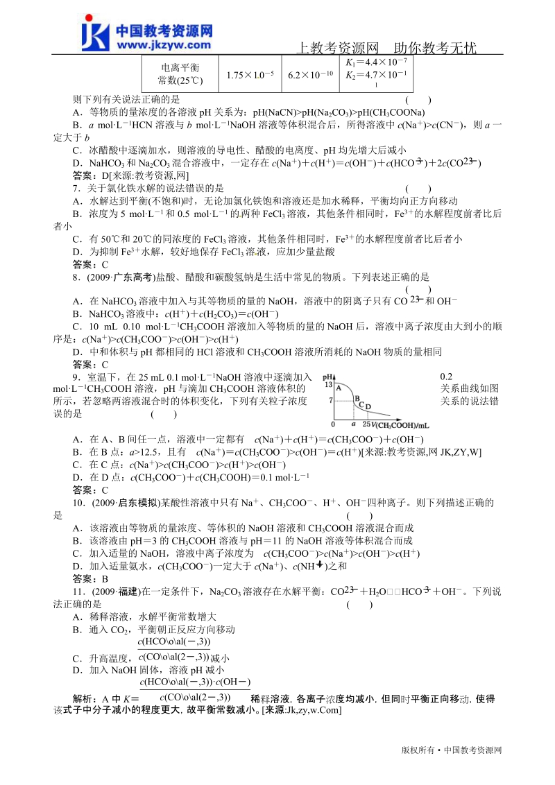 【珍藏精品】2011届高考第一轮总复习高考满分练兵场：8-3.doc_第2页