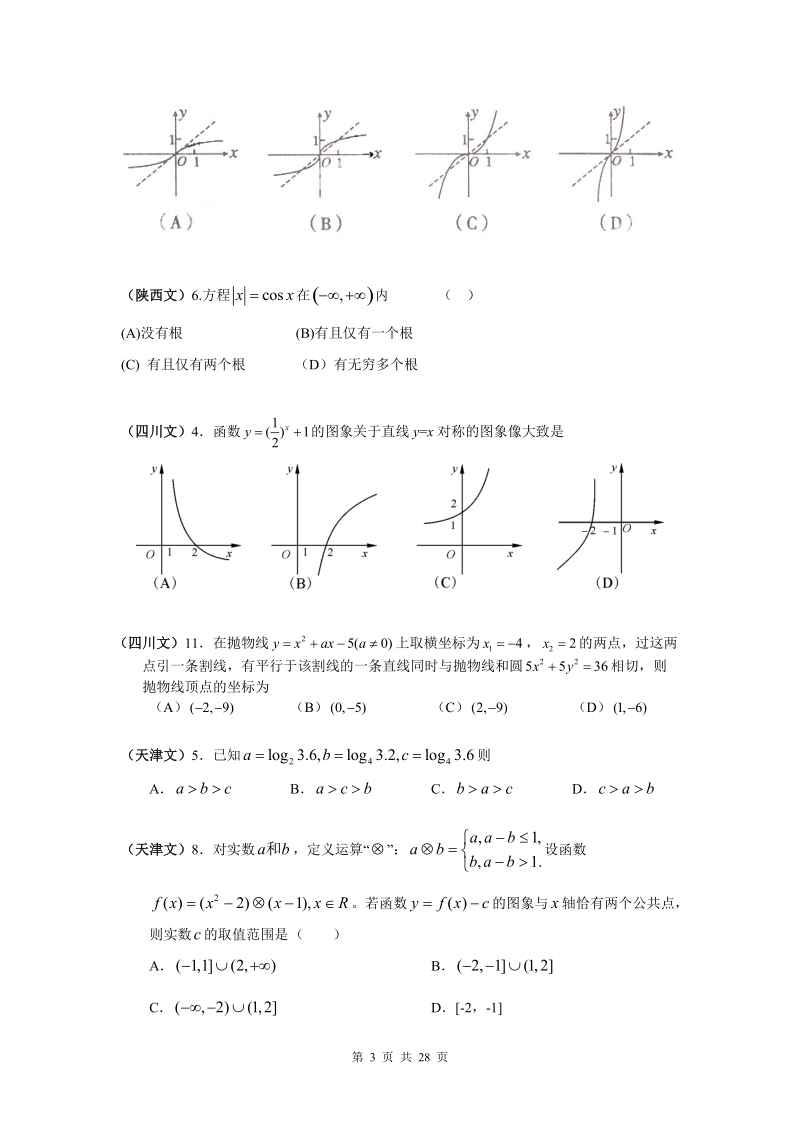 2011年高考文科数学试题分类汇编__二、函数与导数.doc_第3页