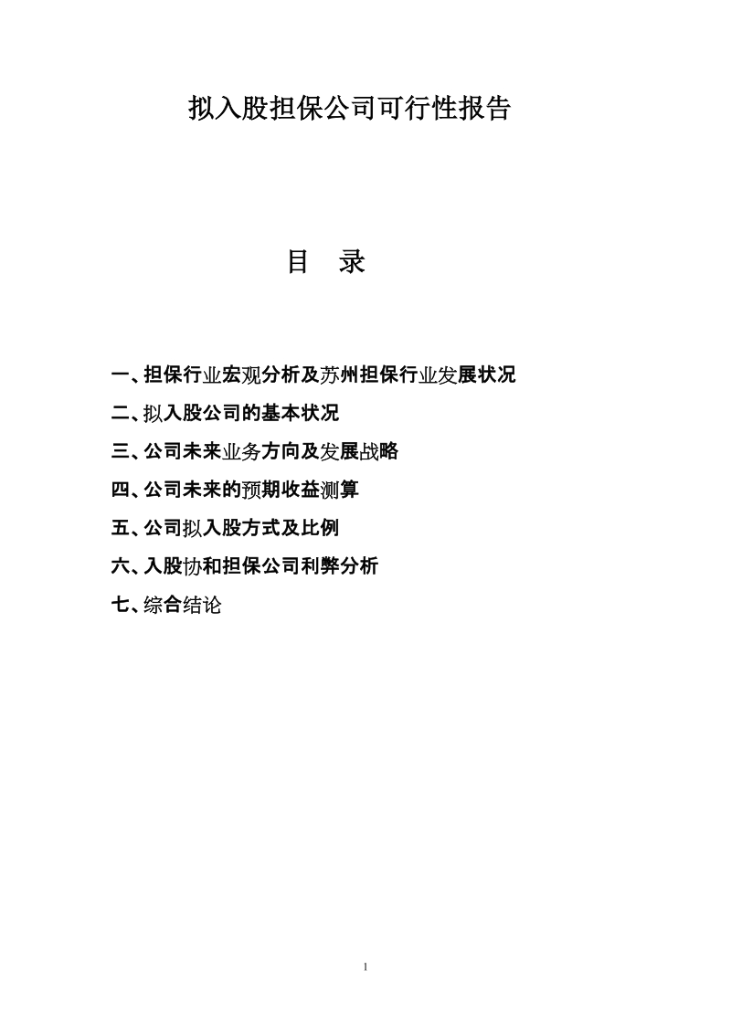 担保公司可行性方案.doc_第1页