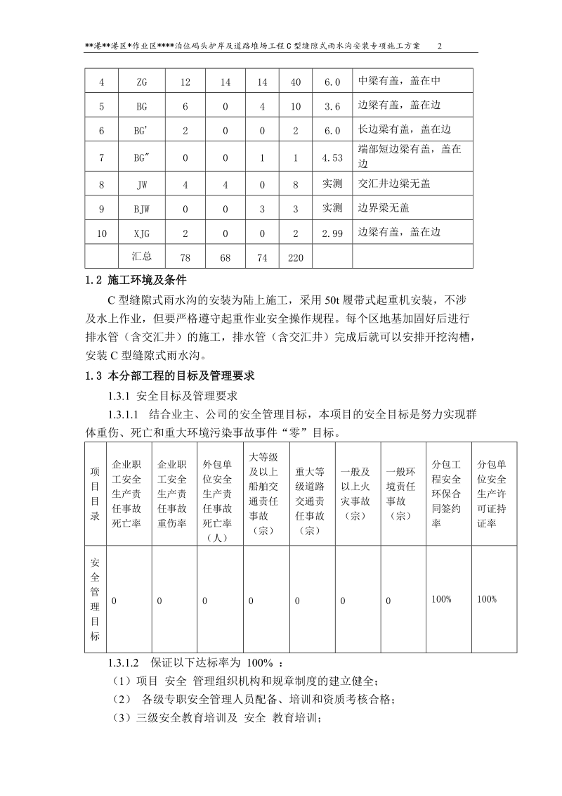 港口工程堆场的c型缝隙式雨水沟的安装施工方案.docx_第3页