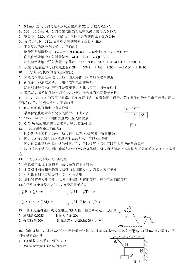 广东省广州市花都区2011届高三调研考试(理综).doc_第2页