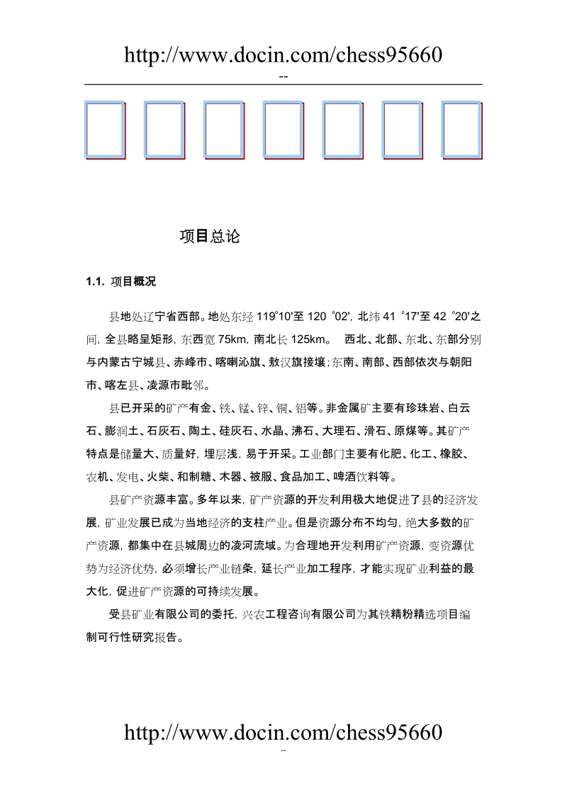 铁精粉精选项目可行性研究报告.doc_第1页