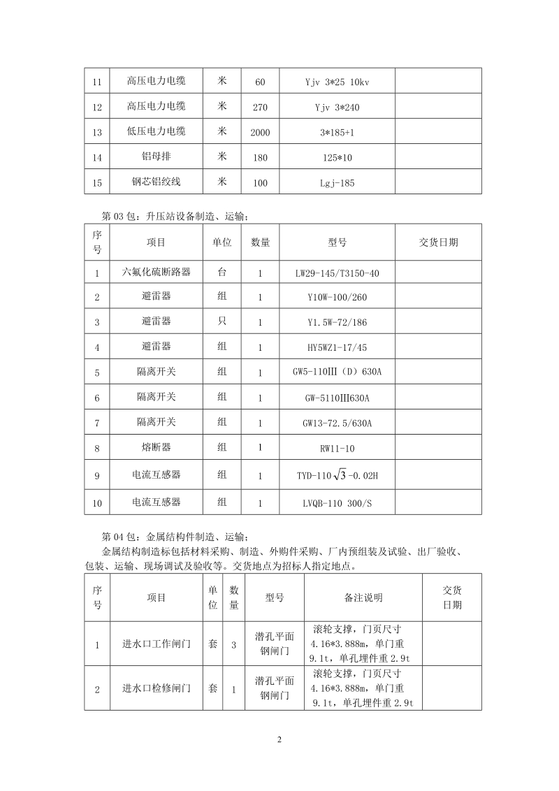 花垣县竹篙滩水电站机电设备、金属结构件采购安装及输变电线路工程资格预审公告.doc_第2页