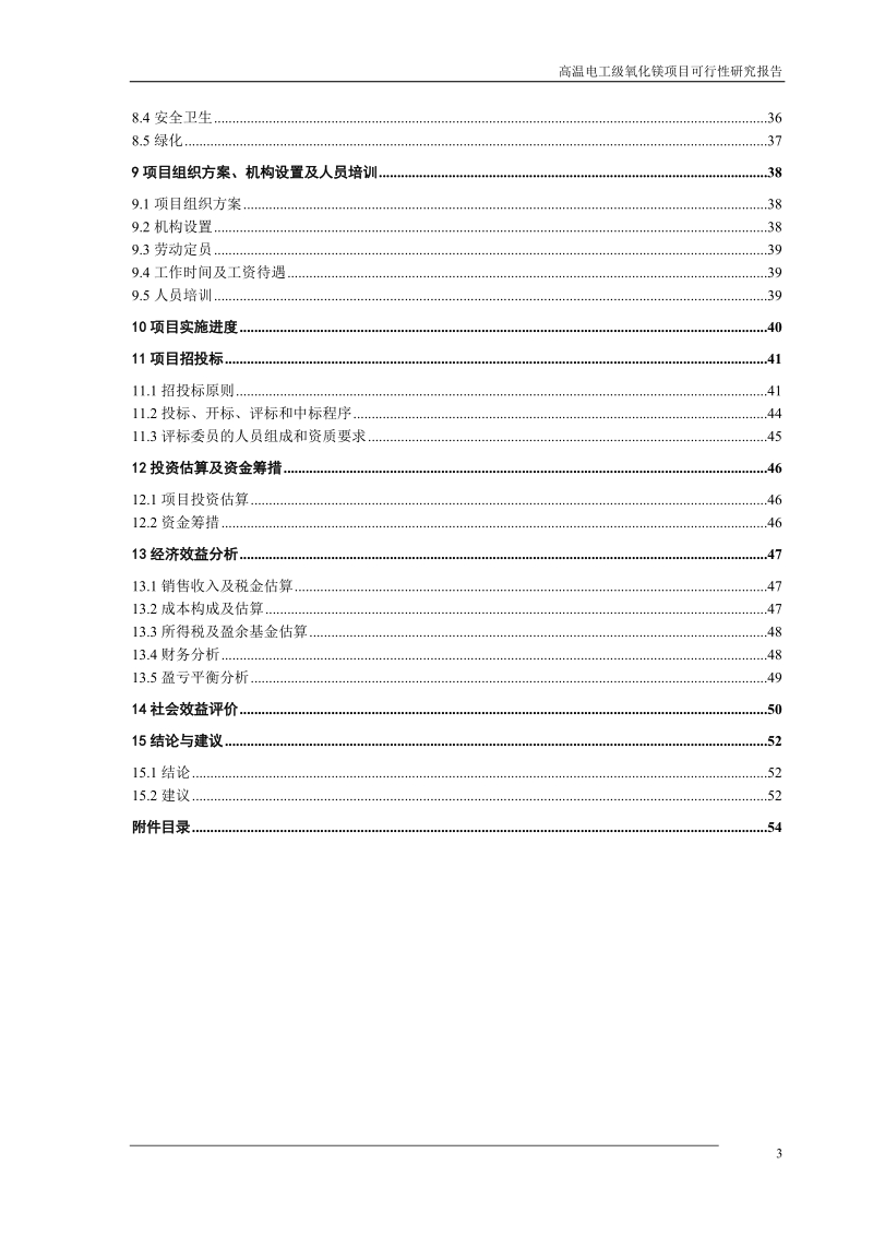 高温电工级氧化镁新建项目可行性研究报告.doc_第3页