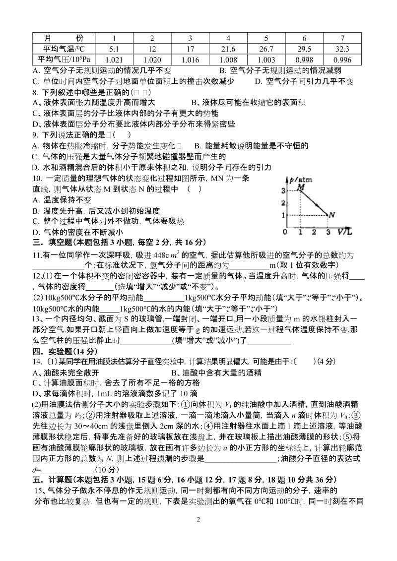 高三物理单元测试题九.doc_第2页