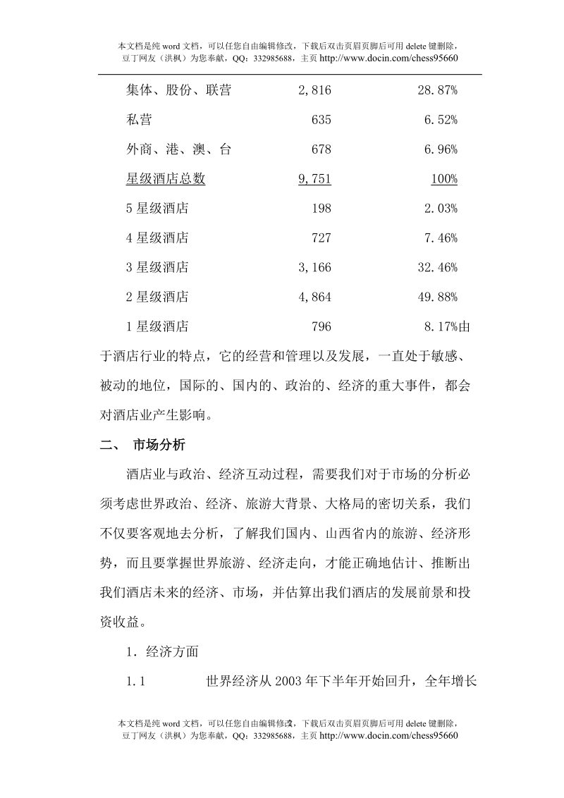 在山西太原投资兴建酒店项目的可行性分析报告.doc_第2页