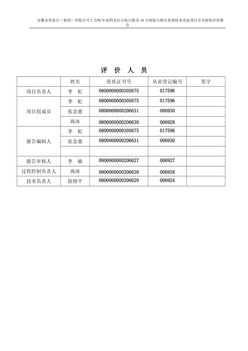 金星公司钛白粉项目安全验收评价报告.doc_第3页