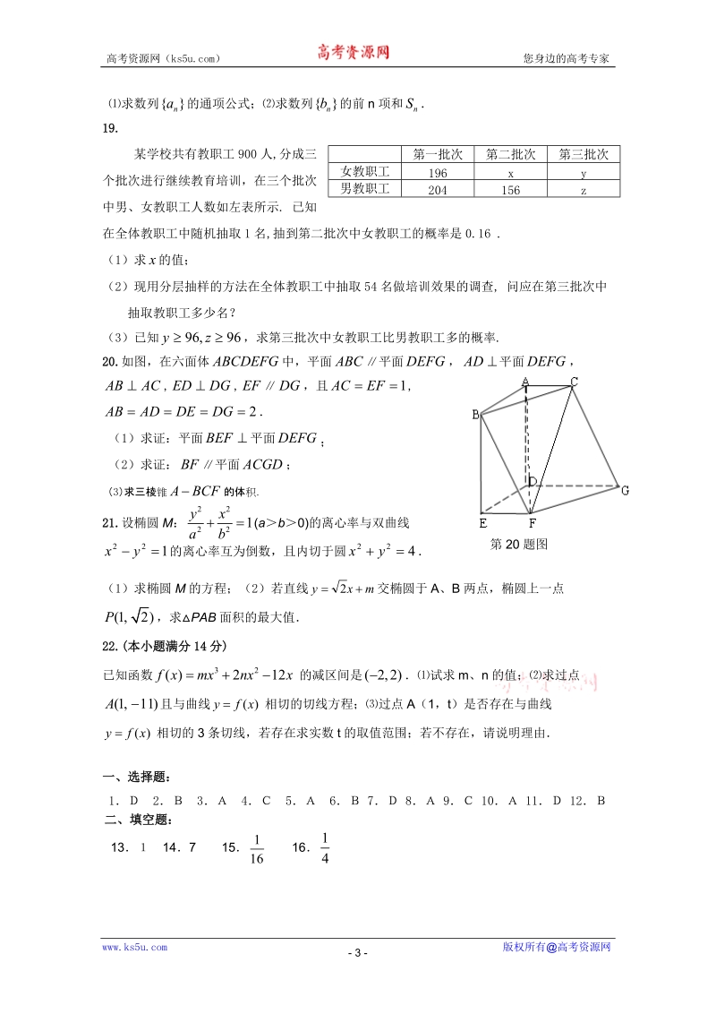 山东省济南市2011届高三第二次模拟考试试题(数学文)word版1.doc_第3页