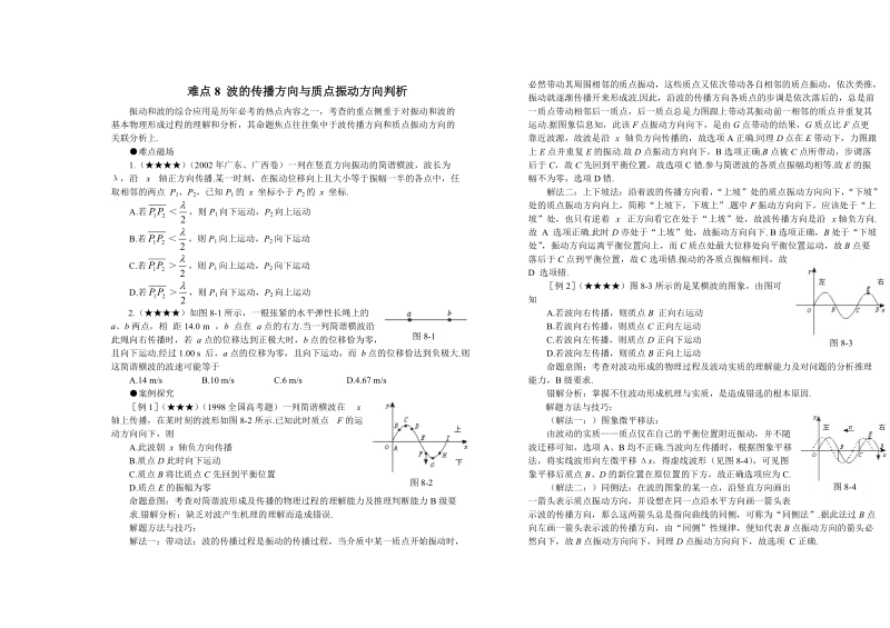 高考理综难点8_波的传播方向与质点振动方向判析.doc_第1页