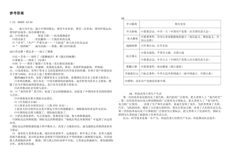 吉林省2011年初中毕业生学业考试历史试卷及答案.doc_第3页