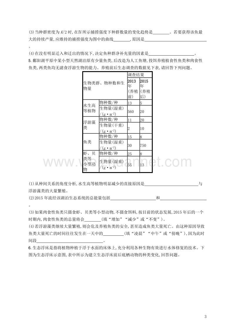 2019版高考生物一轮复习 高频考向练4 生物与环境.doc_第3页