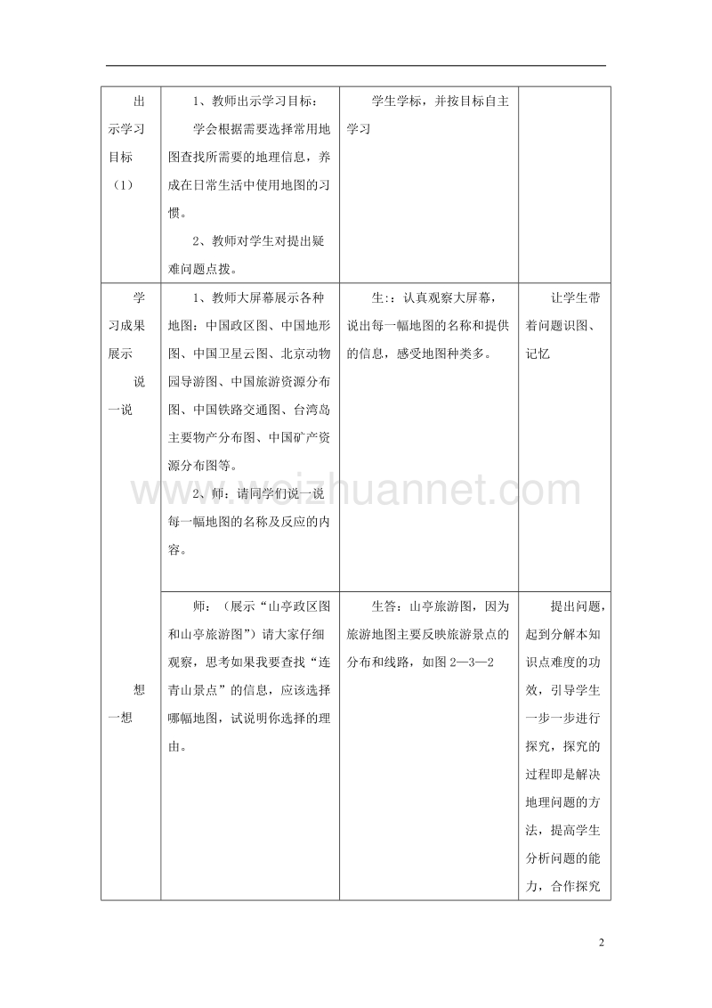 七年级地理上册 2.3地图的应用教案 （新版）商务星球版.doc_第2页