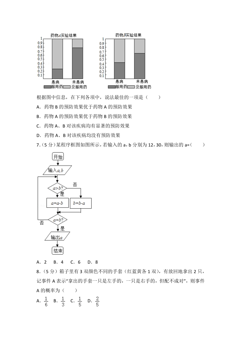 2018年四川省资阳市高考数学二诊试卷（理科）.pdf_第2页