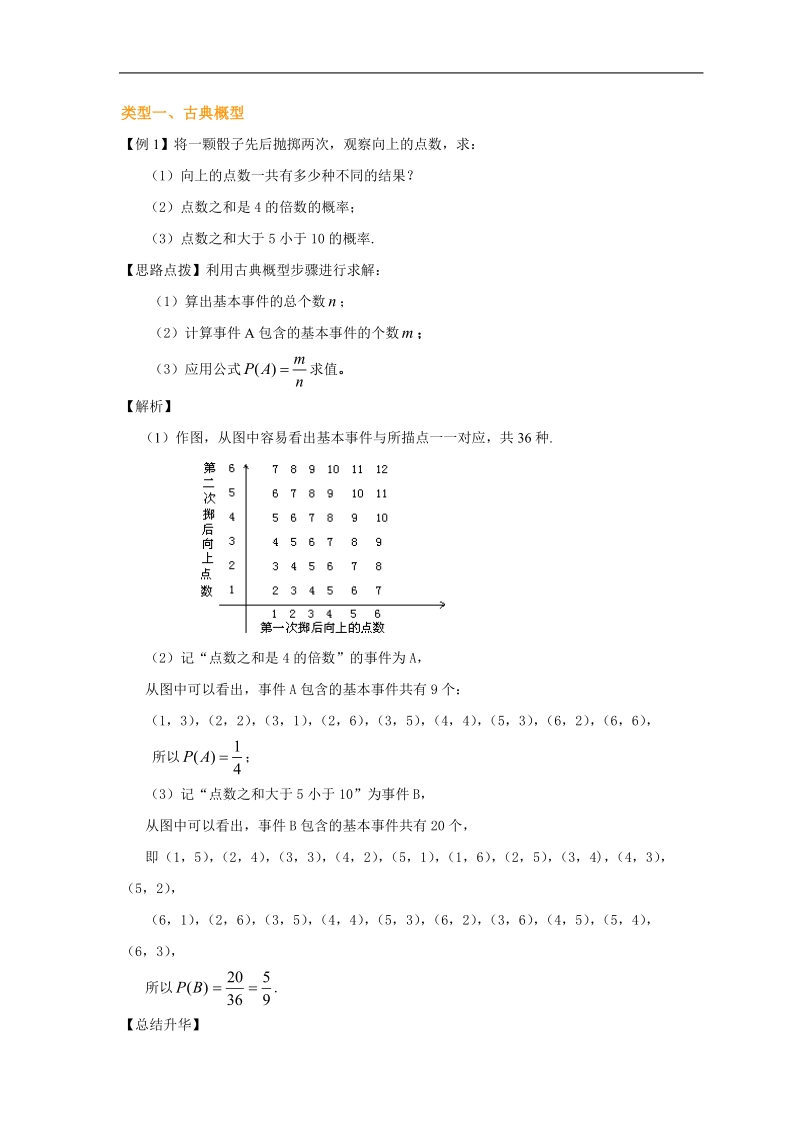 知识讲解-高考总复习：古典概型与几何概型(提高).doc_第3页