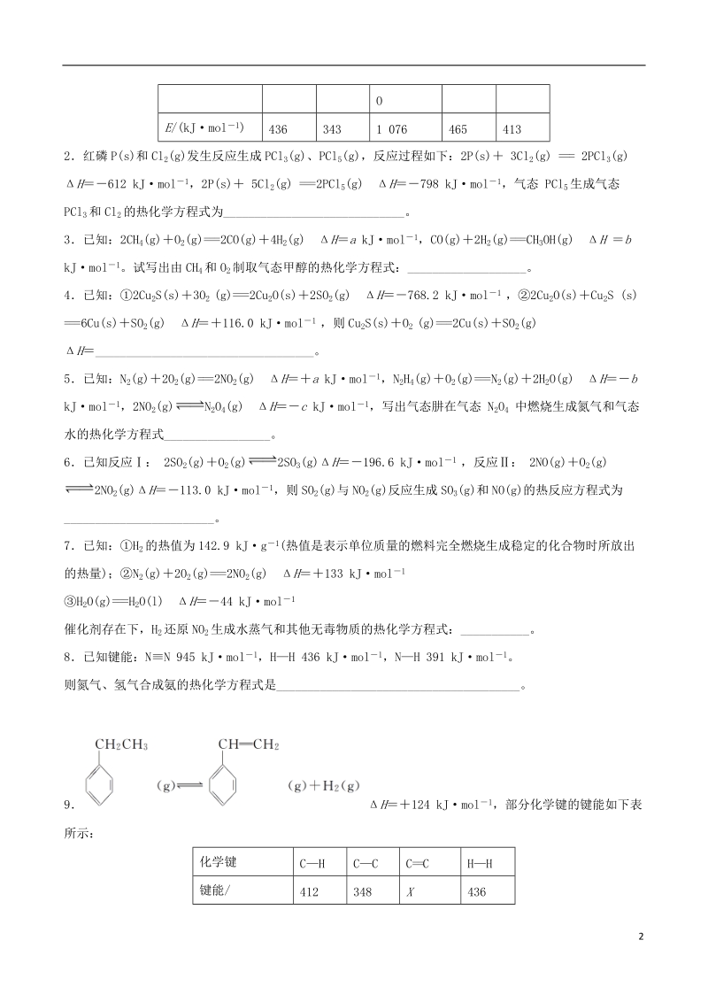 2018届高考化学总复习 冲刺热点演练 热点1 盖斯定律应用与反应热计算.doc_第2页